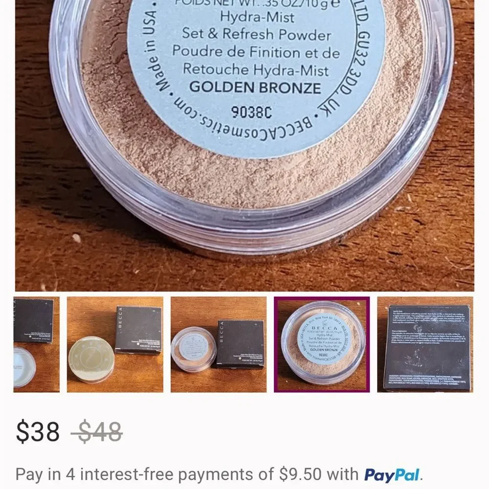 BECCA Hydra-Mist Set & Refresh Powder - Golden Bronze
